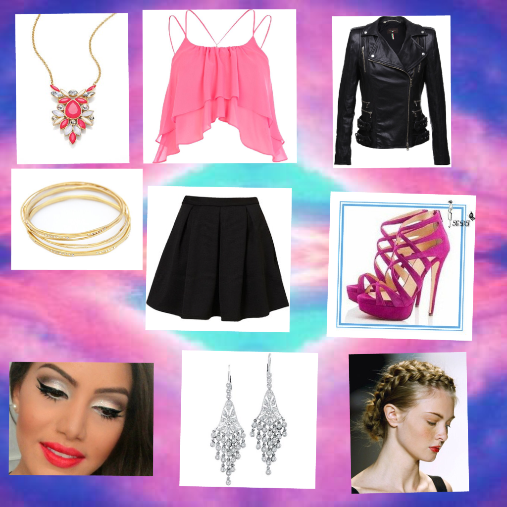 Contest to make a outfit around pink heels and like if you would wear