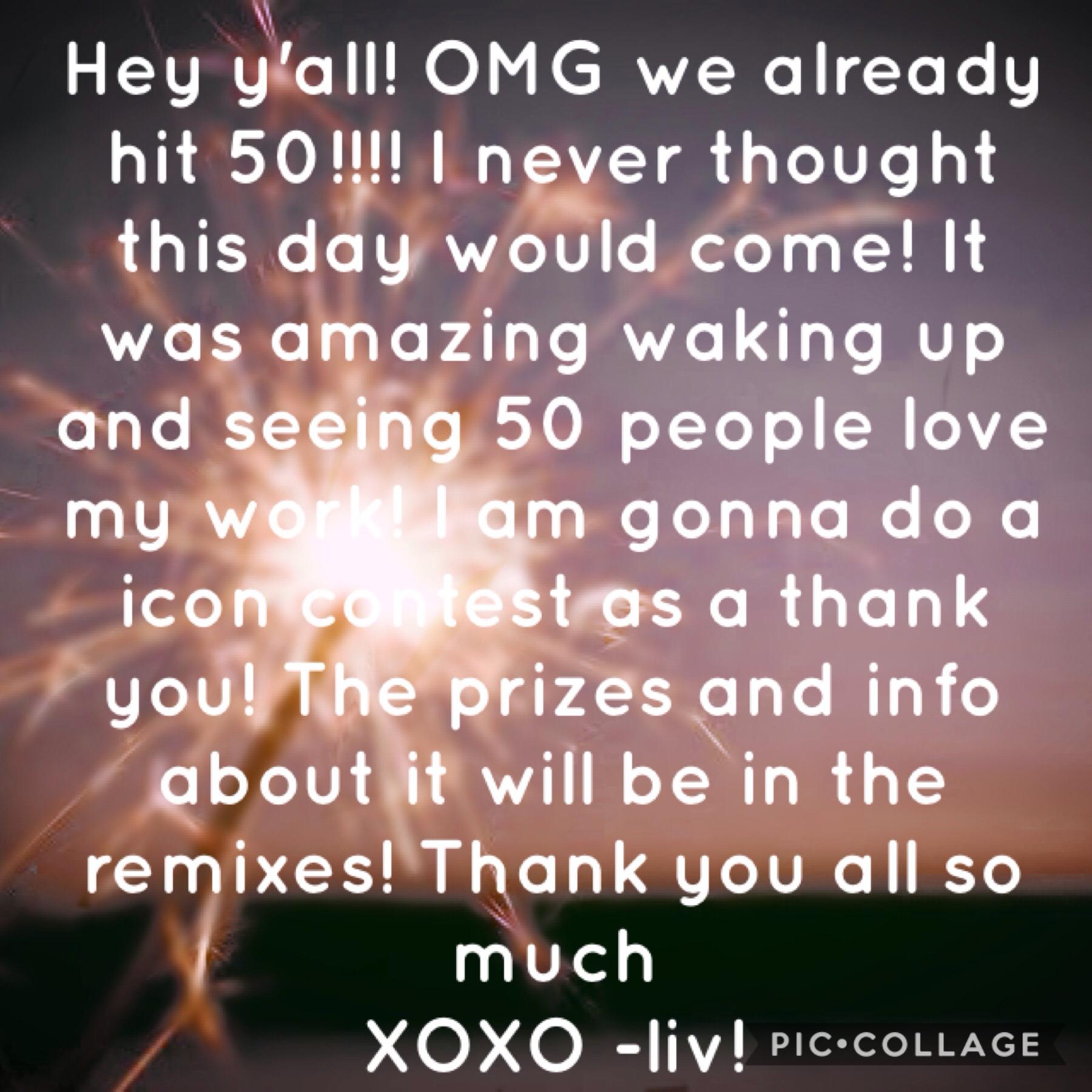A Huge thank you to y'all from me! Get ready for the icon contest!🤗thanks again loves