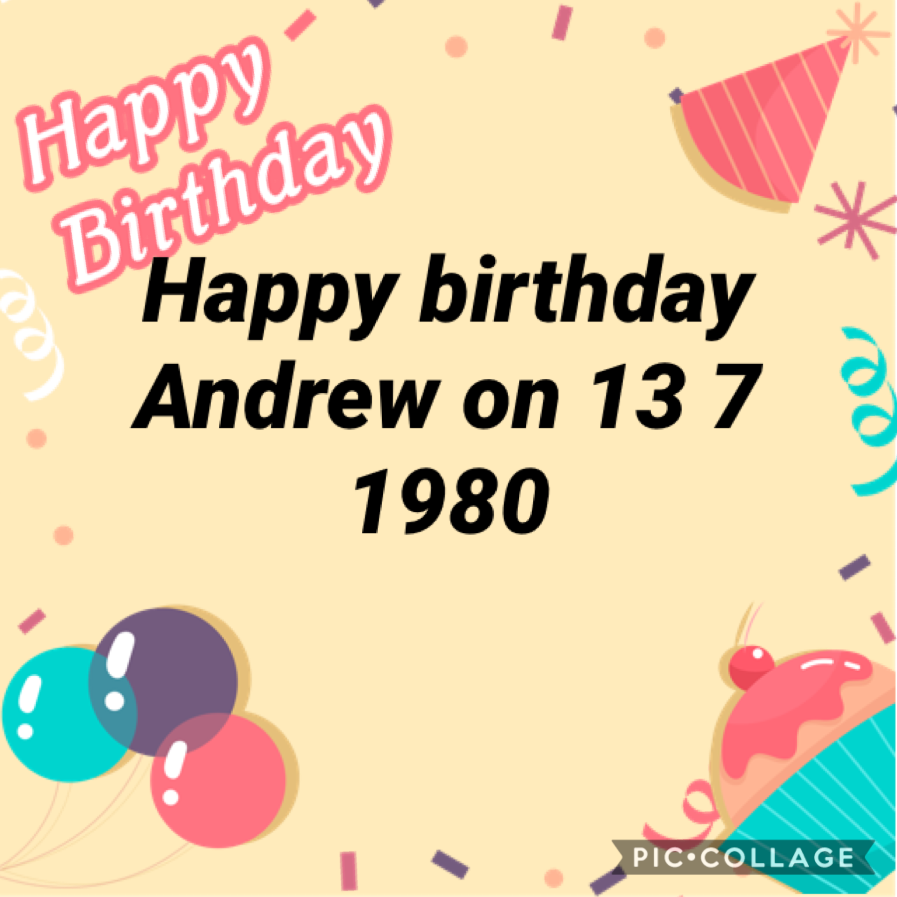 Andrew birthday 
