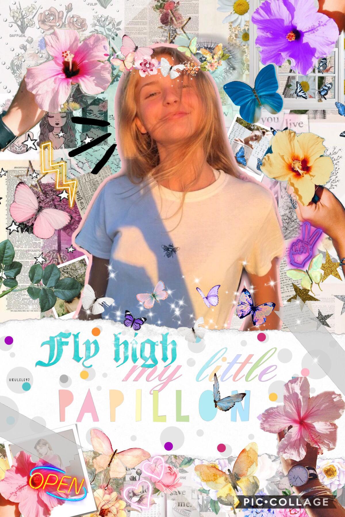 🦋✨Tappy✨🦋 2.24.19.

It’s a messy collage but I feel like it’s ok 👌🏼 papillon means butterfly 🦋 in French 🇫🇷 I hope you like dis ♥️ rate outa 10 ⭐️ QOTD: Have you ever caught a butterfly 🦋 before? AOTD: no ☹️ but at least I get to see them fly 