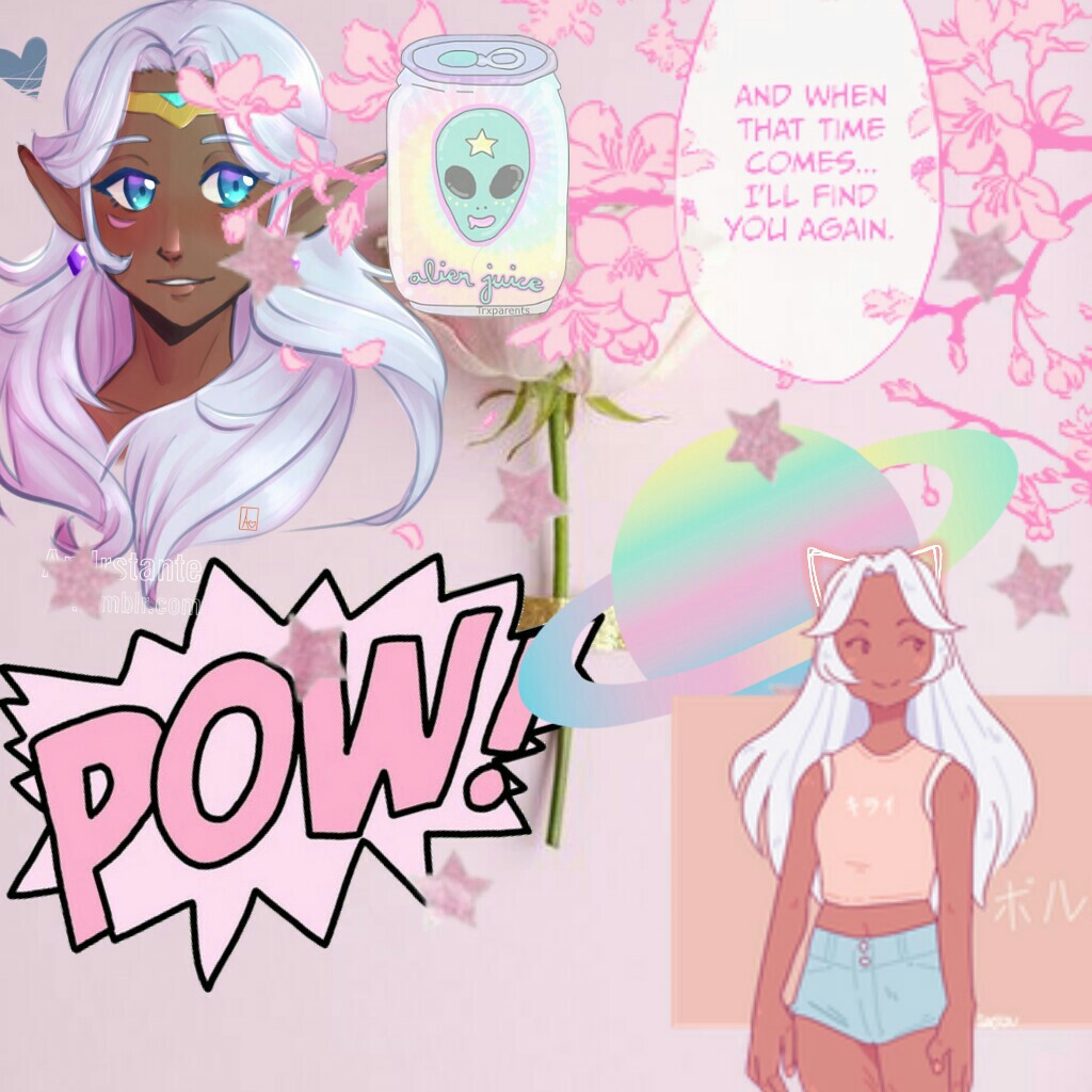 Allura collage. This may seem happy but remember what pink represents in the Altean culture... sorry...