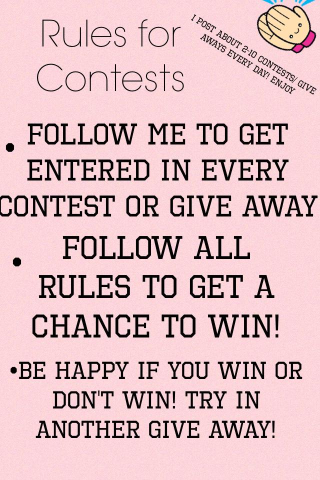 Rules for Contests