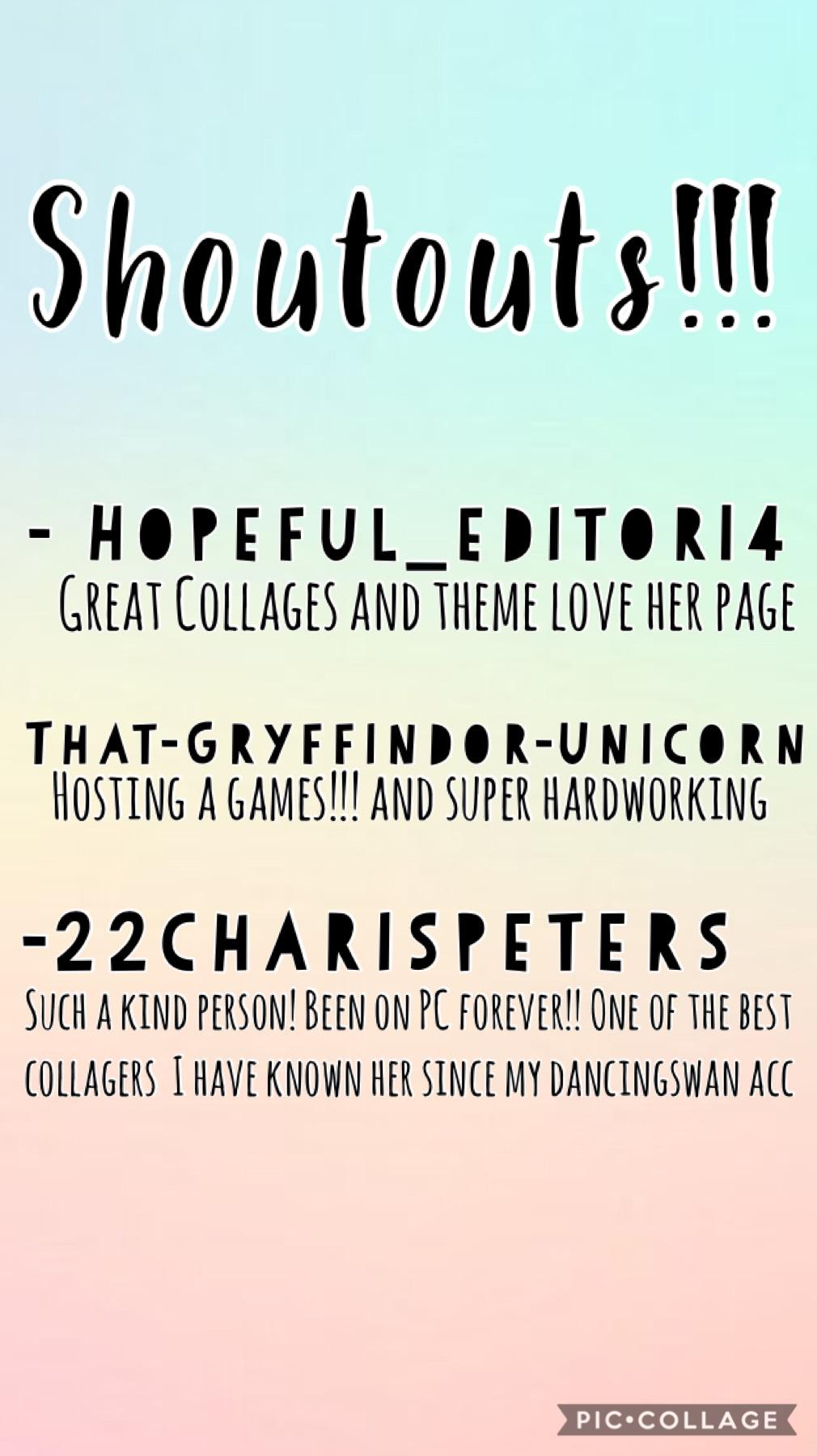 ✨TAP✨
Sorry if I spelled anything wrong!
@22charispeters
@That-Gryffindor-Unicorn
@hopeful_editor14