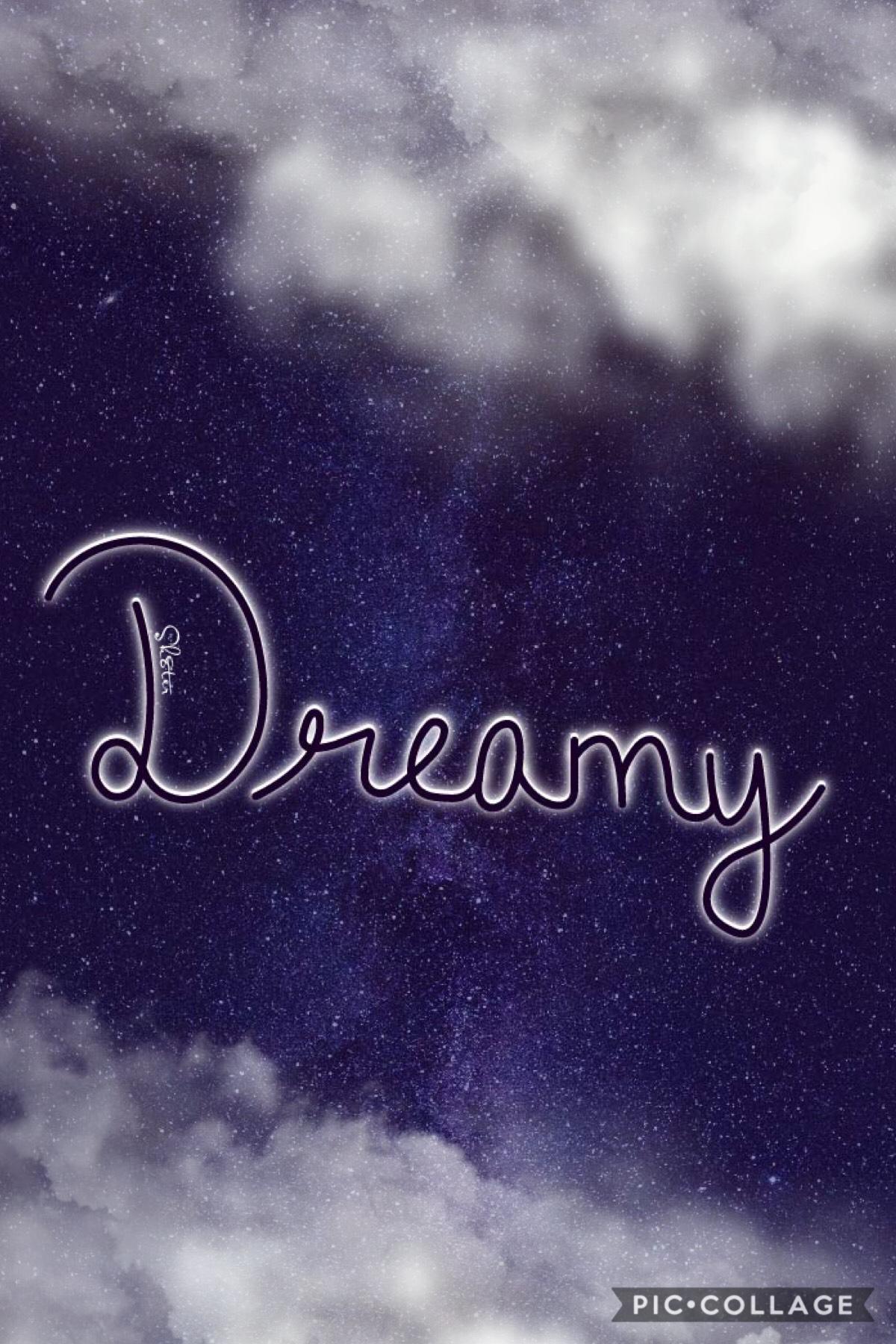 My hand lettering :) Dreamy🌙✨💜 #dream #handwriting #stars #quickpost #dreamy #clouds