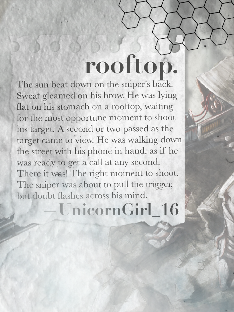 rooftop. I felt like just a book review account would be kind of boring... so I decided to do a little writing. What do you think? Should I continue?