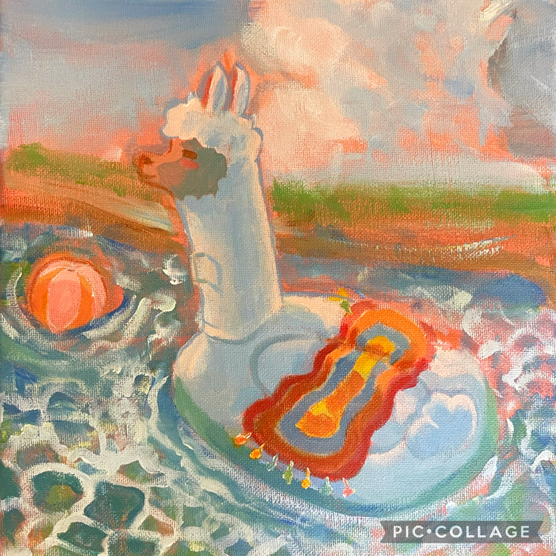 Nothing to post so take this unfinished painting of my inflatable llama

Also arguing with homophobic christians on Instagram is so funny bc they make me feel smart 

(Cont. in comments)