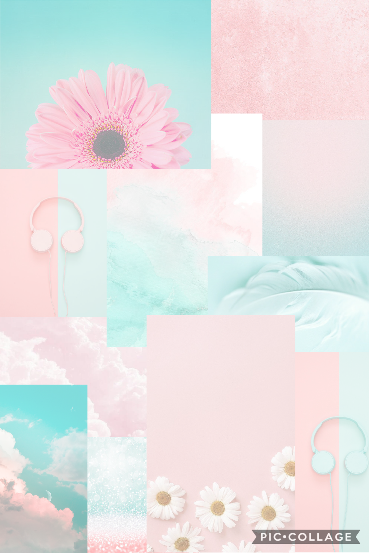Teal and pink backgrounds 