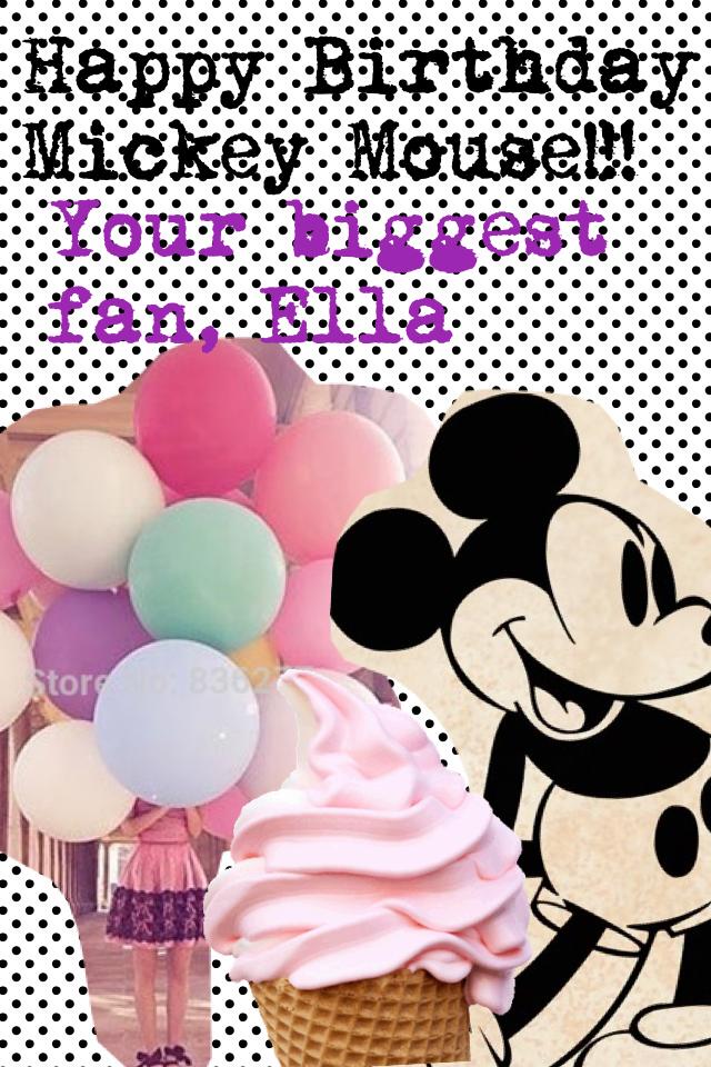 Happy birthday Mickey Mouse!!!