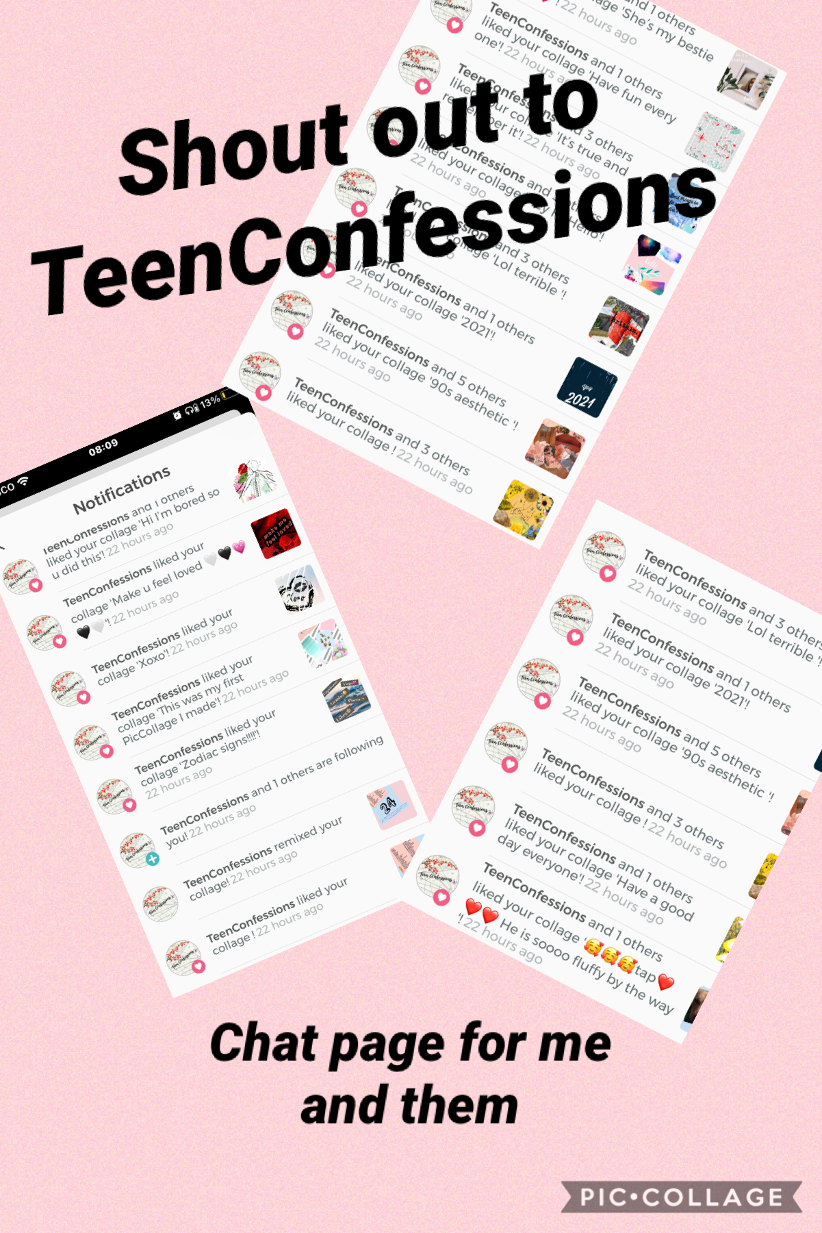 Chat page for me and TeenConfessions