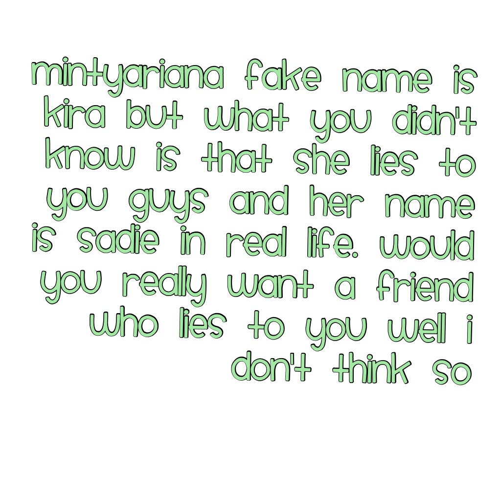 Tap if you like minty Ariana 

Well I don't like her so yea she's a faker!!!! Leave PC please 
