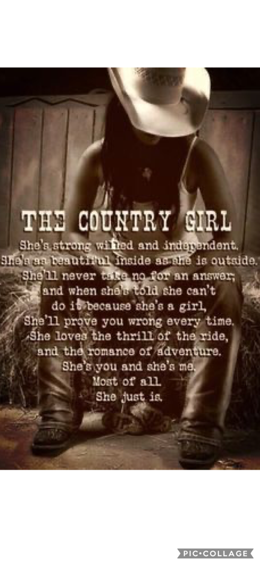 True about almost every country girl!!!