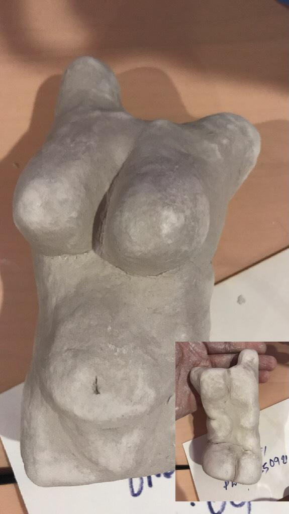 I sculpted a womens body today. Thoughts?