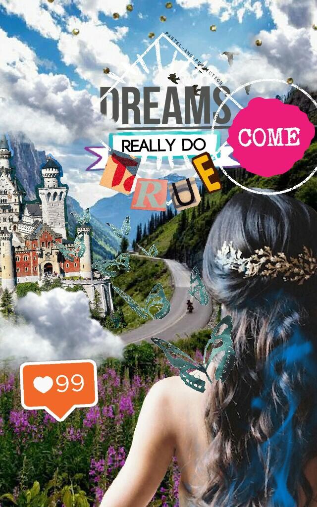 🌟 PConly Collaging! 🌟 Dream On! 🌟 

Tags: Piccollage PConly collage pic background photography stickers quote love fantasy princess Disney castle likes dream pink