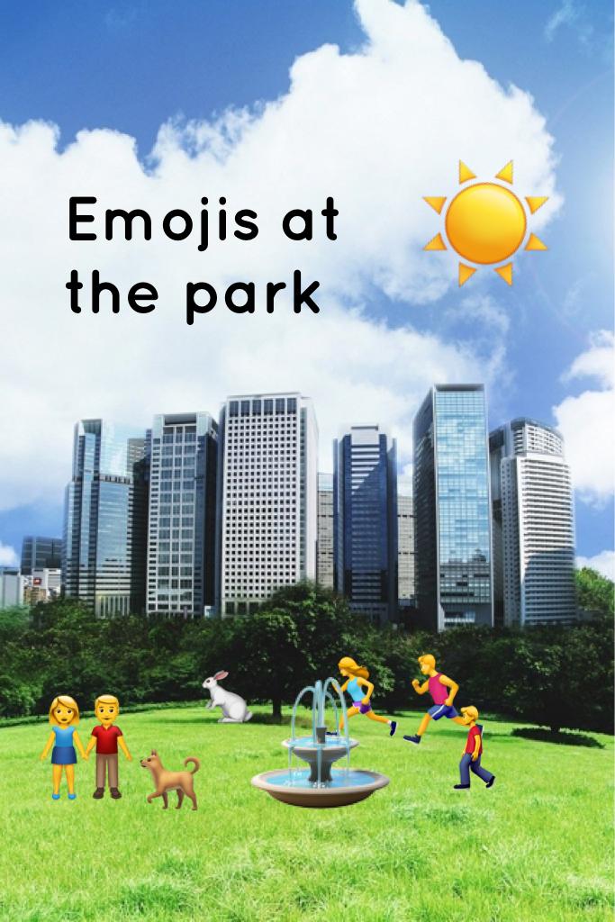 This is what is would look like if emojis went to a park 