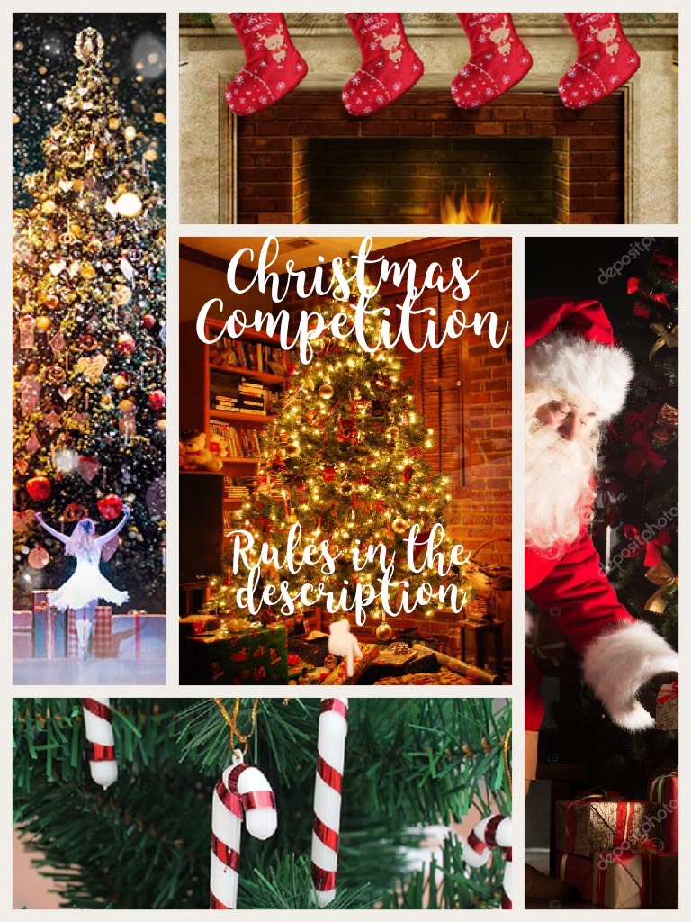 Rules for the Christmas Competition;

1. Follow me
2. Like this post
3. Make a collage, poem, story etc. of something Christmas-related
4. Tag me in the post
5. Comment ‘❄️’ in the comments of this post when done

Winners will be picked on Boxing Day (Dec