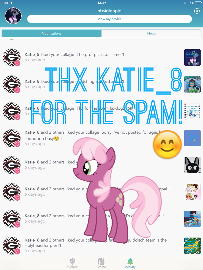 Thx Katie_8 for the spam!😊