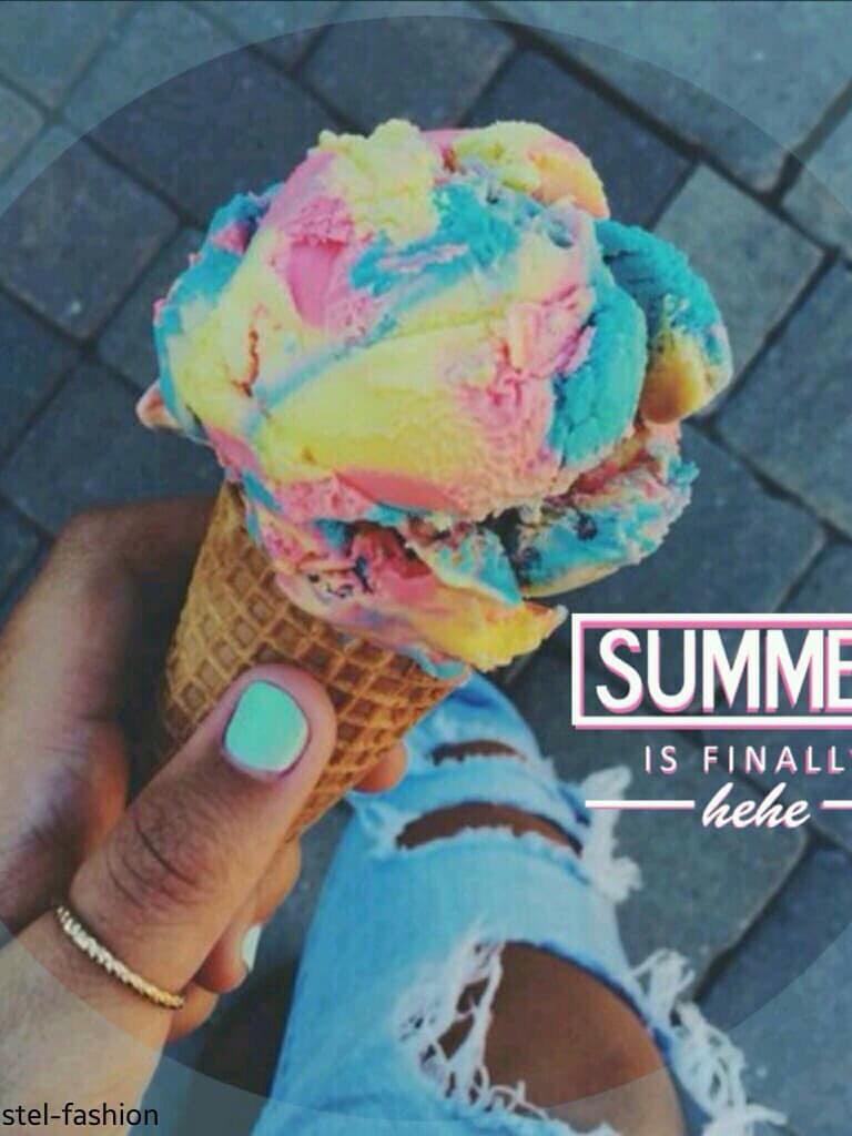 ITS summer Welcome summer Lets eat ice Cream 