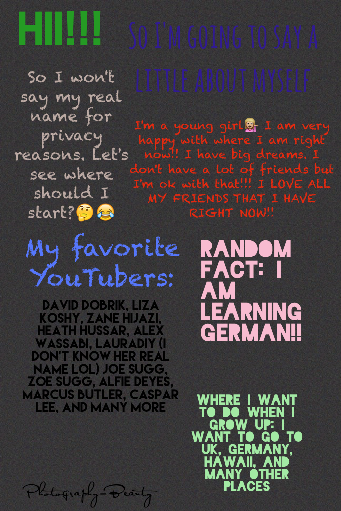 JUST SOME RANDOM FACTS!!
QOTD: Where do you want to go in the world!!??