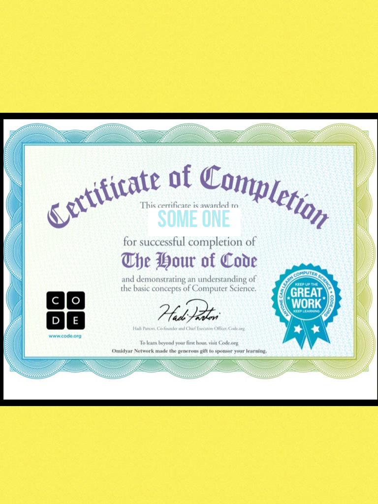 OMG look at my certificate 🤓