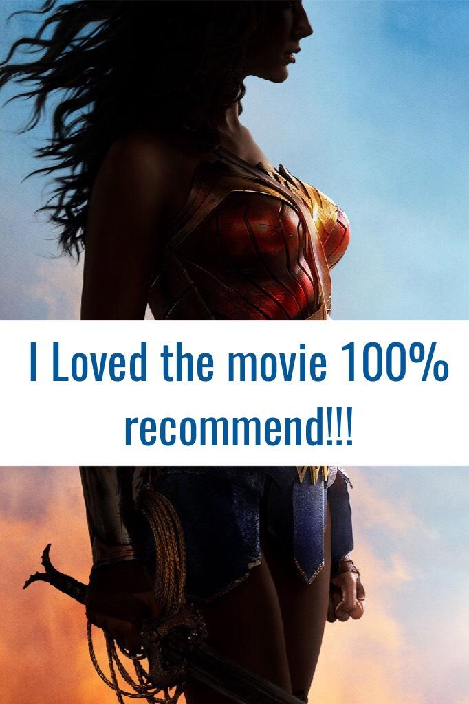 I Loved the movie 100% recommend!!!