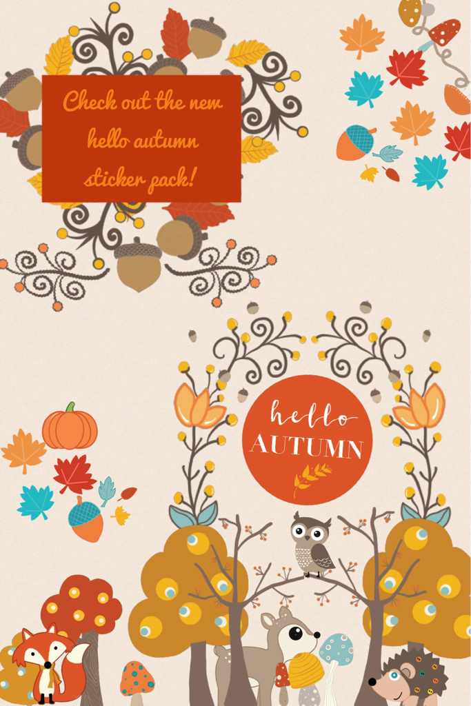 Check out the new Hello Autumn sticker pack! 