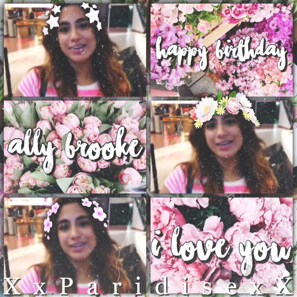 Hello!👋🏽 HAPPY BIRTHDAY TO MY SMOL BEAN...ALLY!!! She turned 23 today so be sure to wish her a wonderful day!🌸RATE!: 1-10🌸 I love you! bye!👋🏽