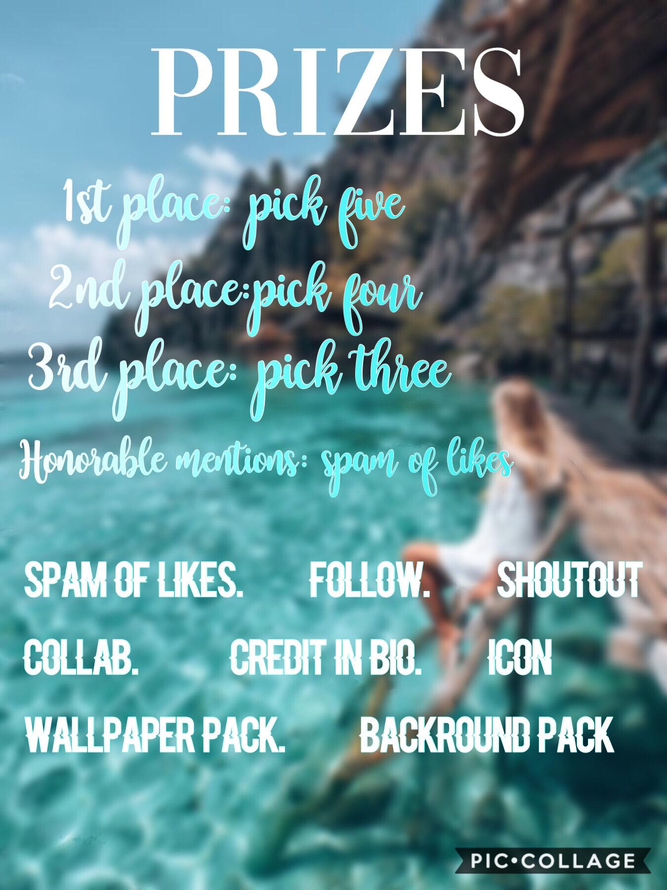 These are the prizes! Have fun and good luck ❤️ 🌴🌻