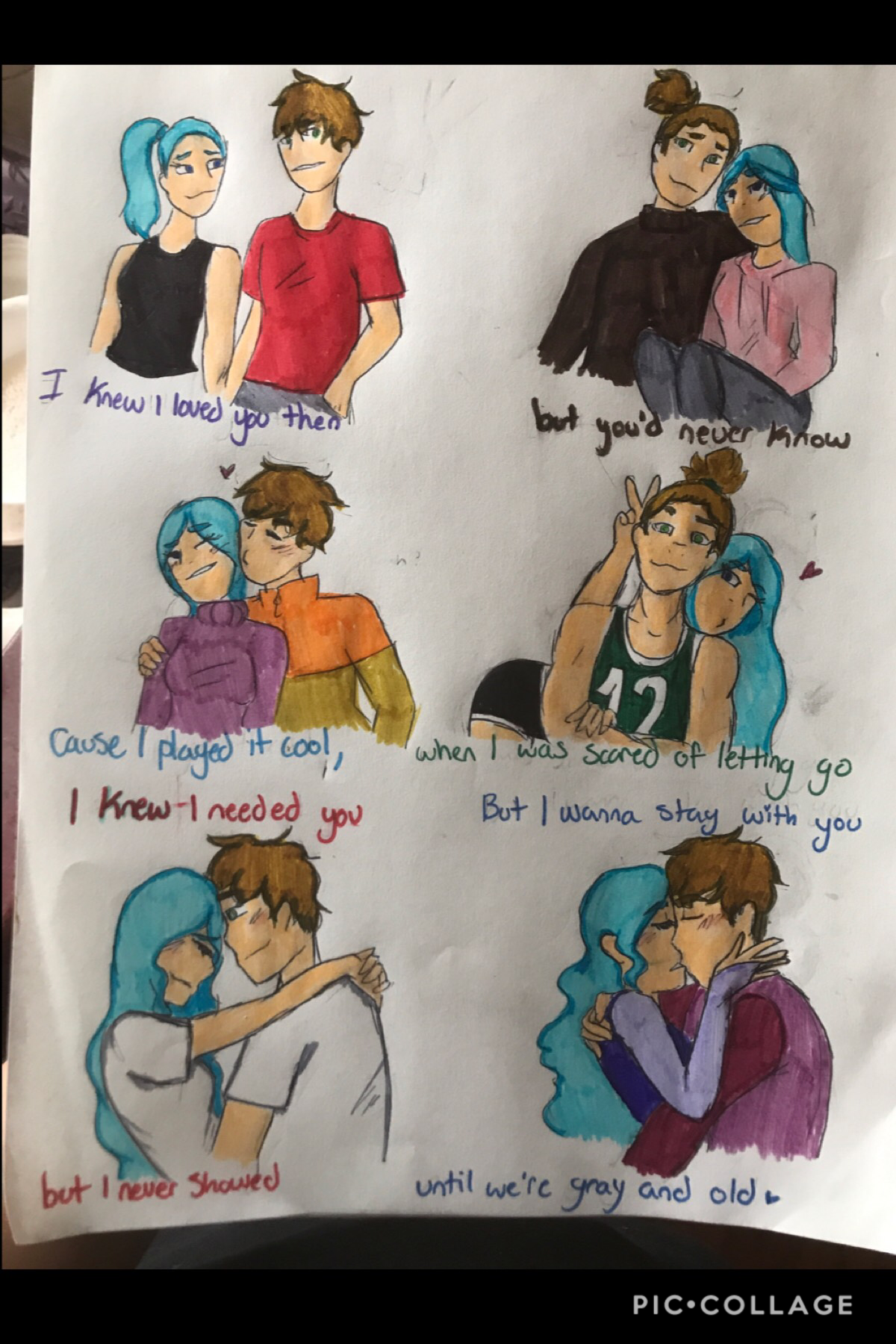 So this took me hours to do including the procrastination :) here’s a montage of Arrow and Frosty with the lyrics from “Say You Won’t Let Go”