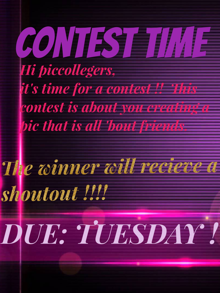Contest time ! 
