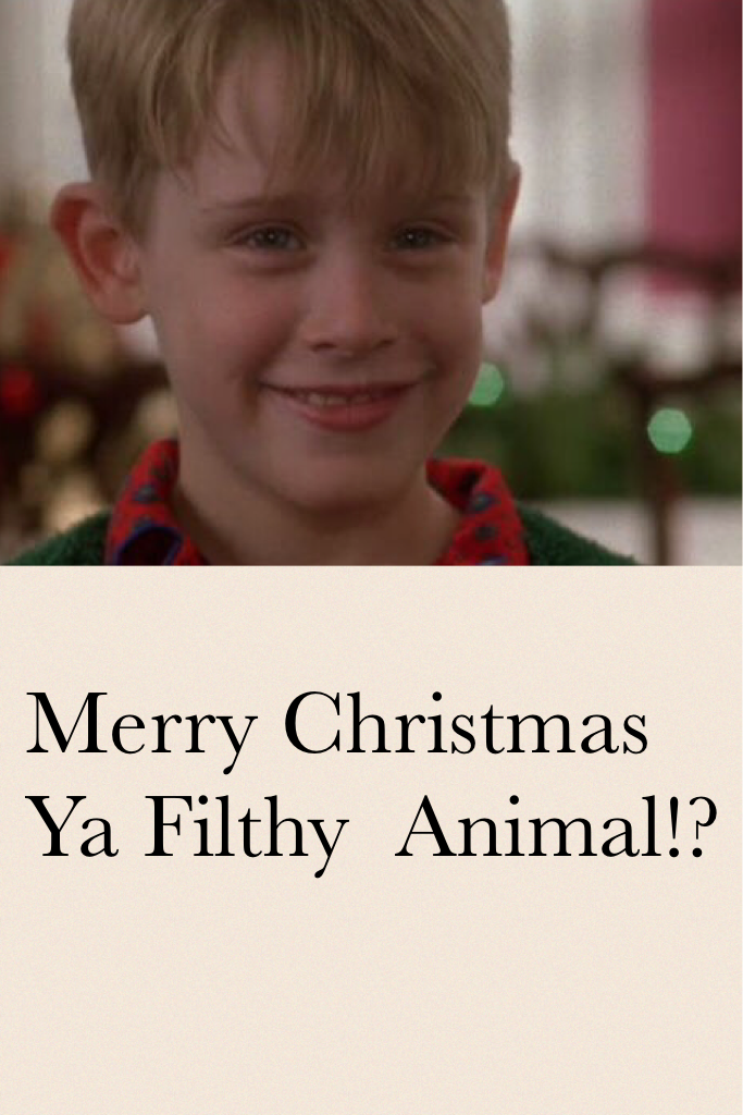 Merry Christmas Ya Filthy  Animal!?