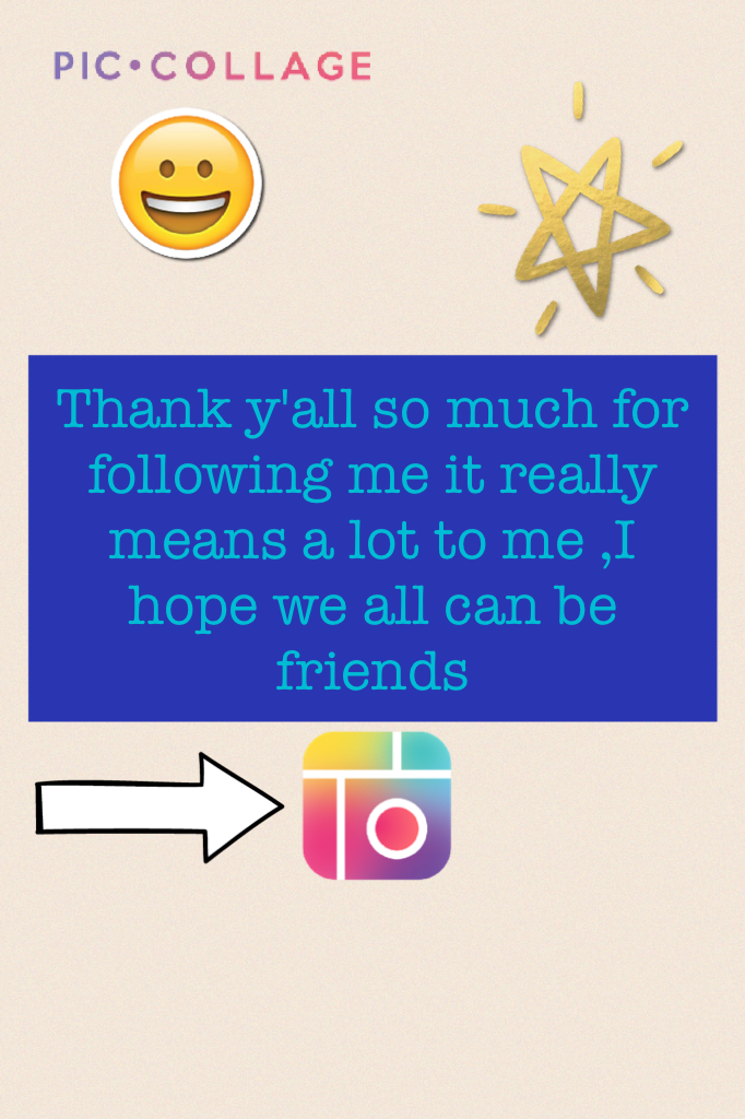 Thank y'all so much for following me it really means a lot to me ,I hope we all can be friends !! =)