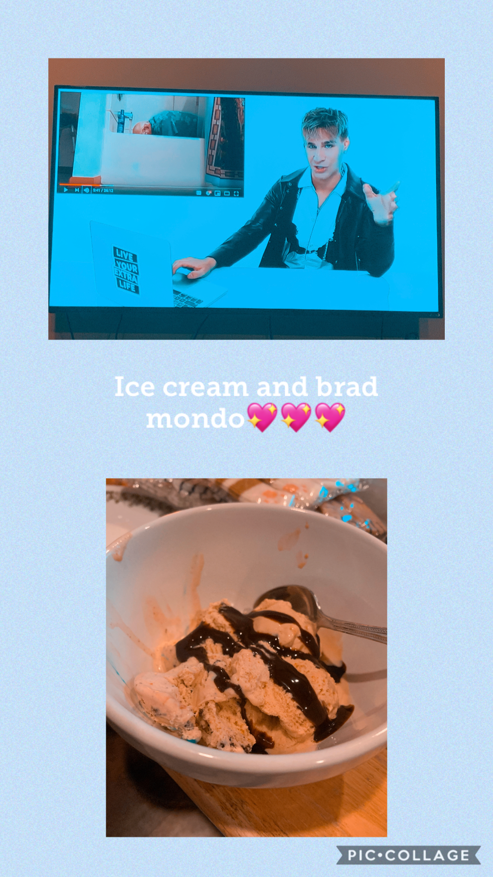 Ice cream and brad mondo💖💖💖