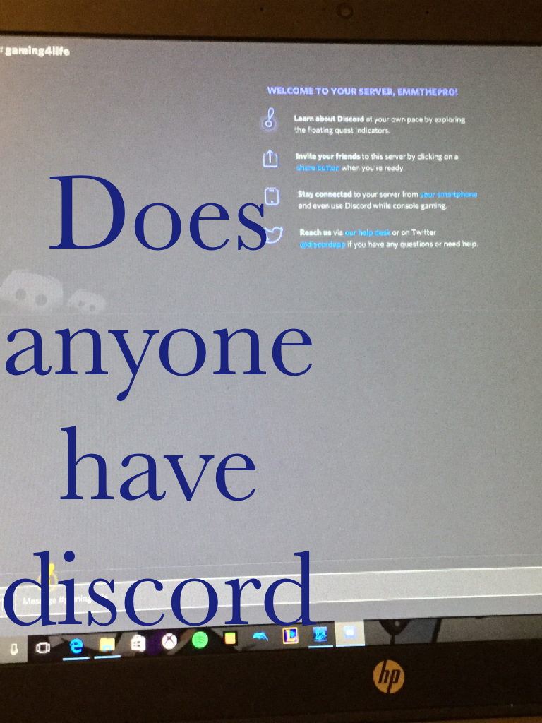 Does anyone have discord