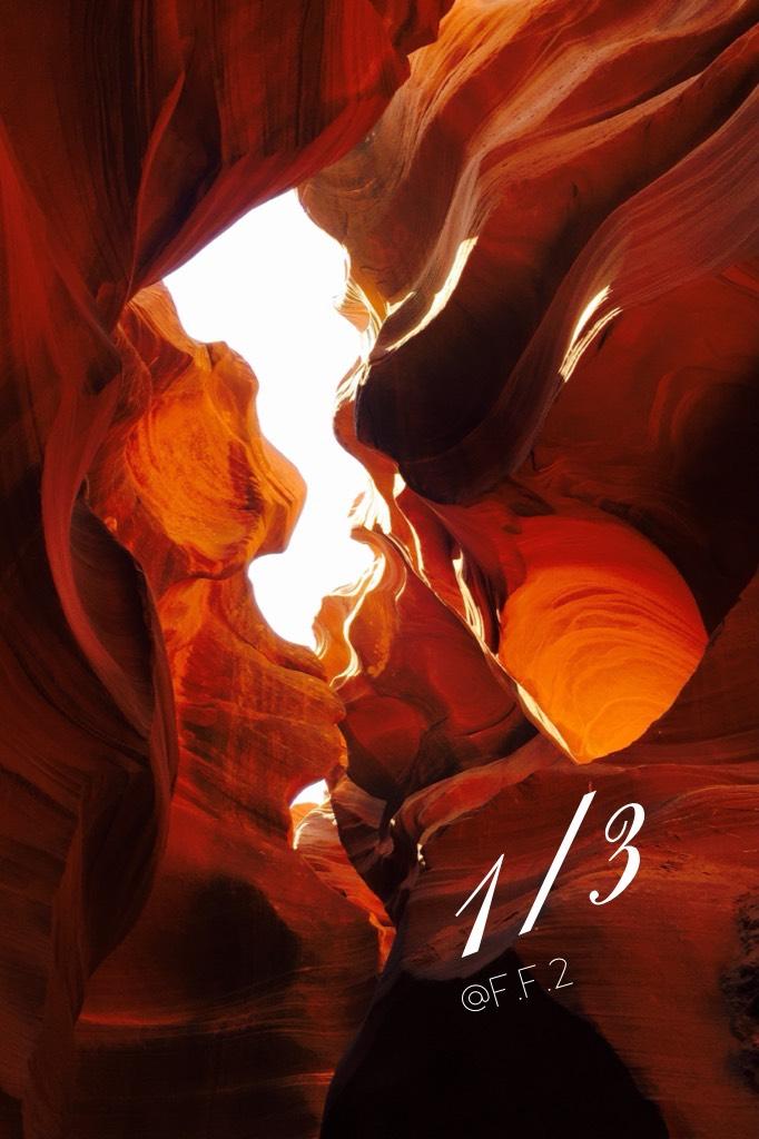 1/3 :) This is a photo of Lower Antelope Canyon, Utah that I took myself (whilst on vacation)!! It's so pretty honestly wOw 🌞

--more pics in the remixes to prove I was actually there and didn't steal these photos--