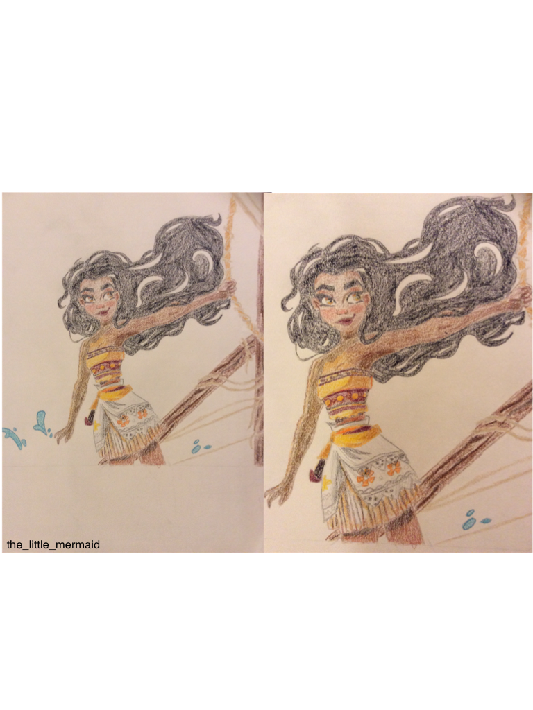 One does not simply watch Moana and not draw her 