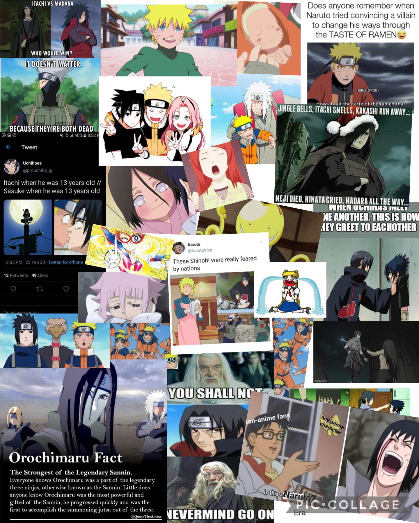 Idk what to post so I just put together a random collage of naruto (and a litttle bit of other anime)