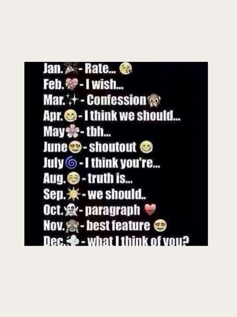What month is your birthday??leave them in da comments😋