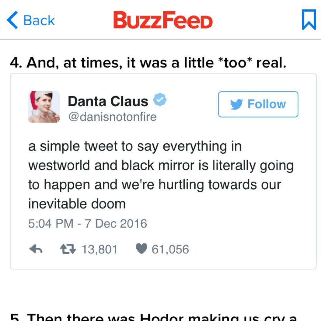 Congrats Danta Claus you made it into a BuzzFeed article