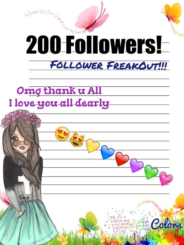 200 Followers! !!! OMGG