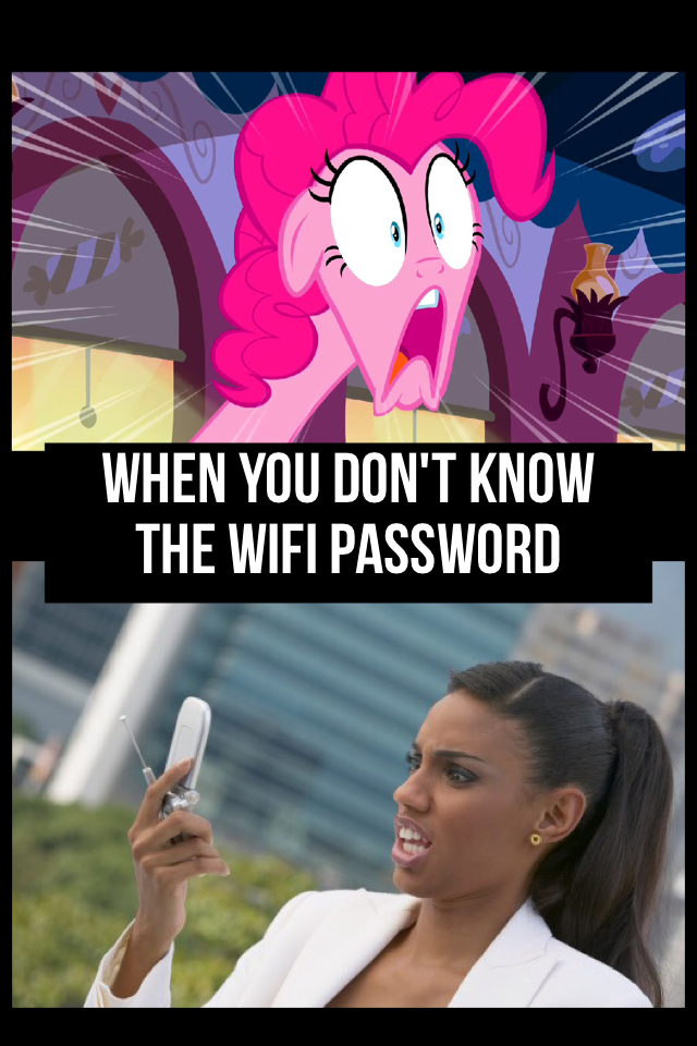 When you don't know the wifi password 