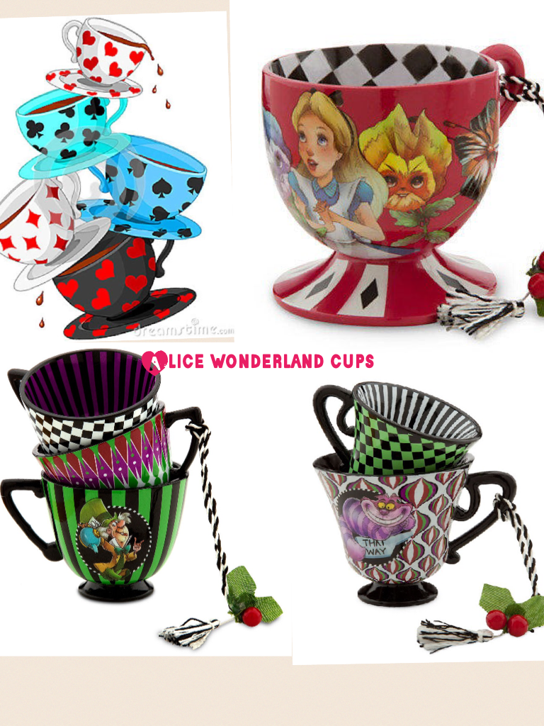 Alice wonderland cups