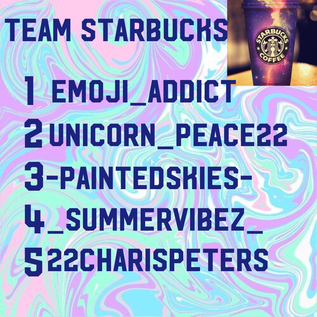 This is team Starbucks 
