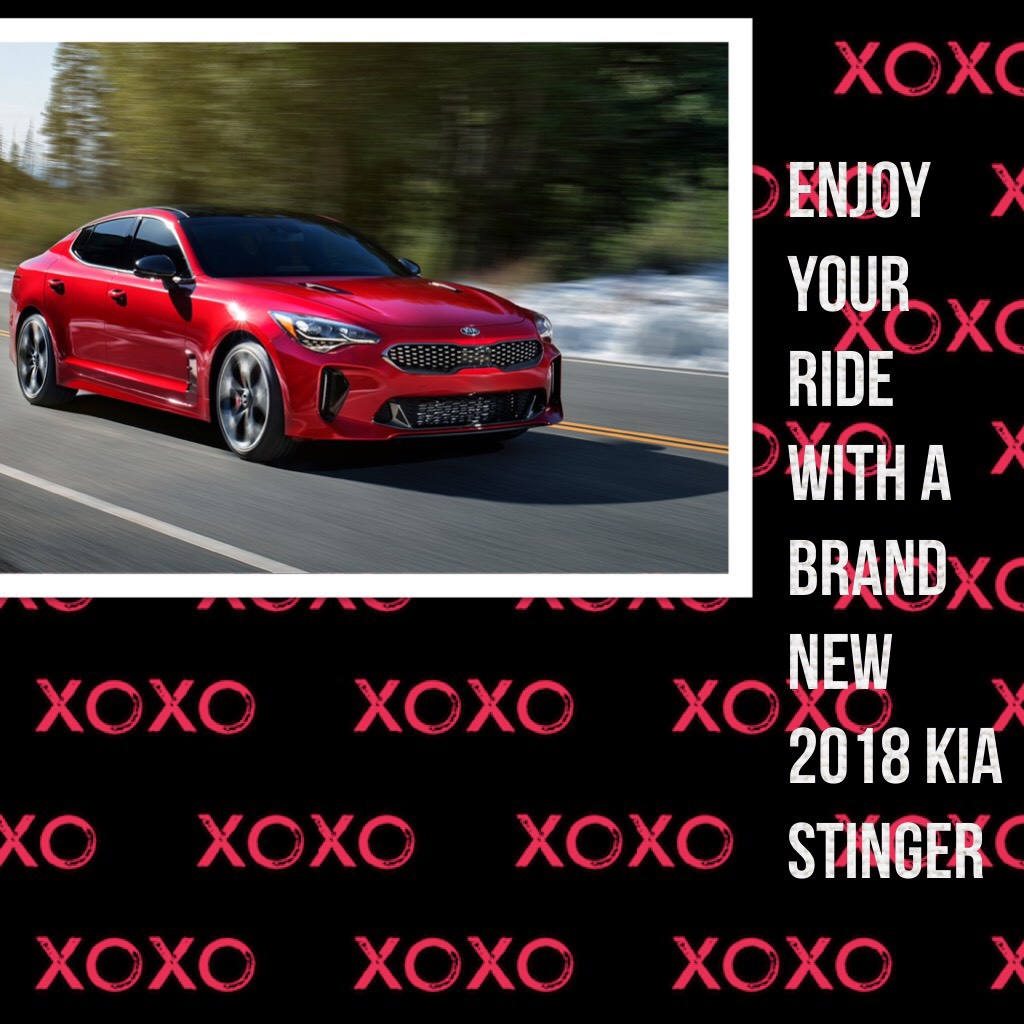 Enjoy your ride with a brand new 2018 kia stinger 
