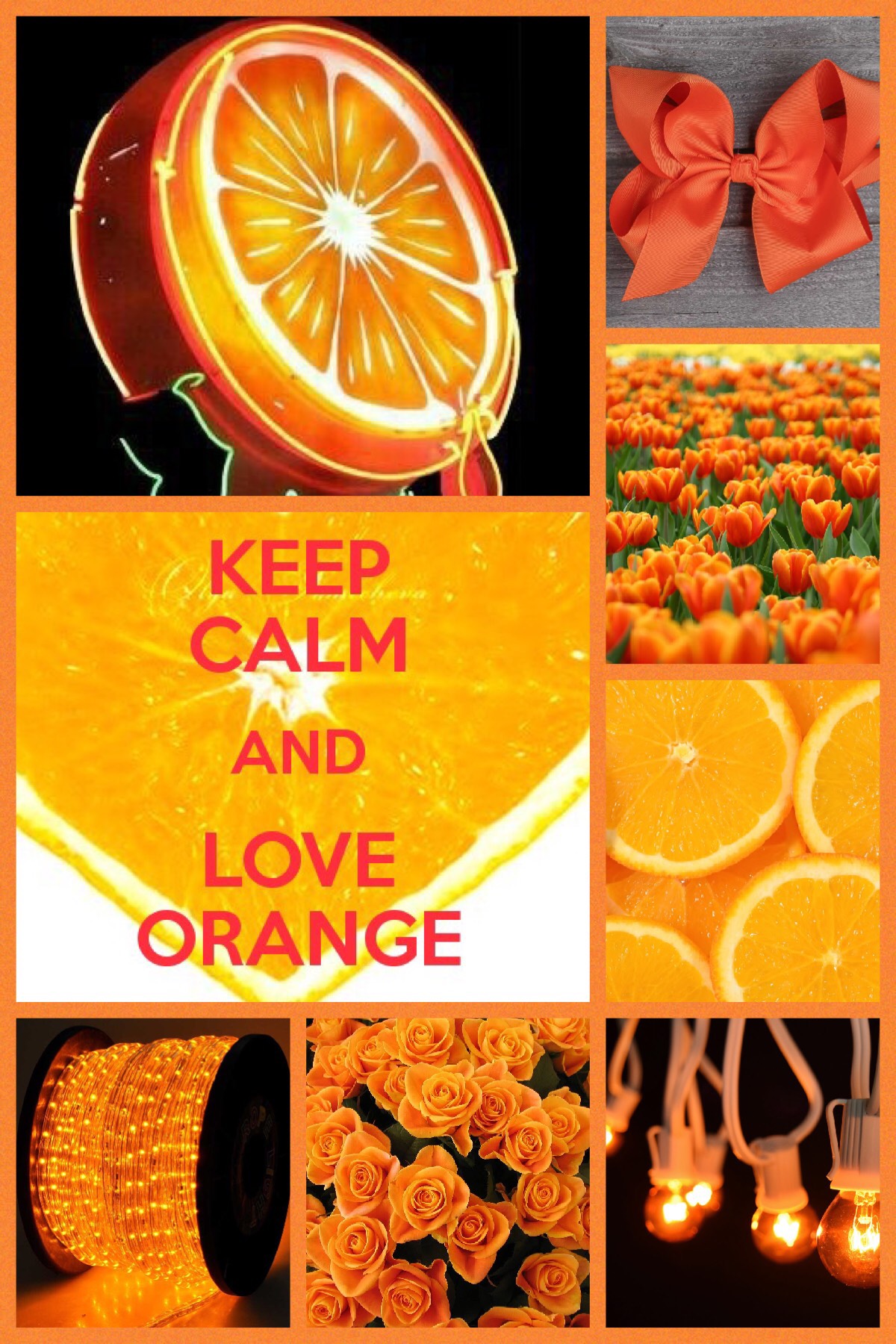 Its the orange version! Please say what your fav color is in the coments! Heart if u love the color orange or if you love the collage!