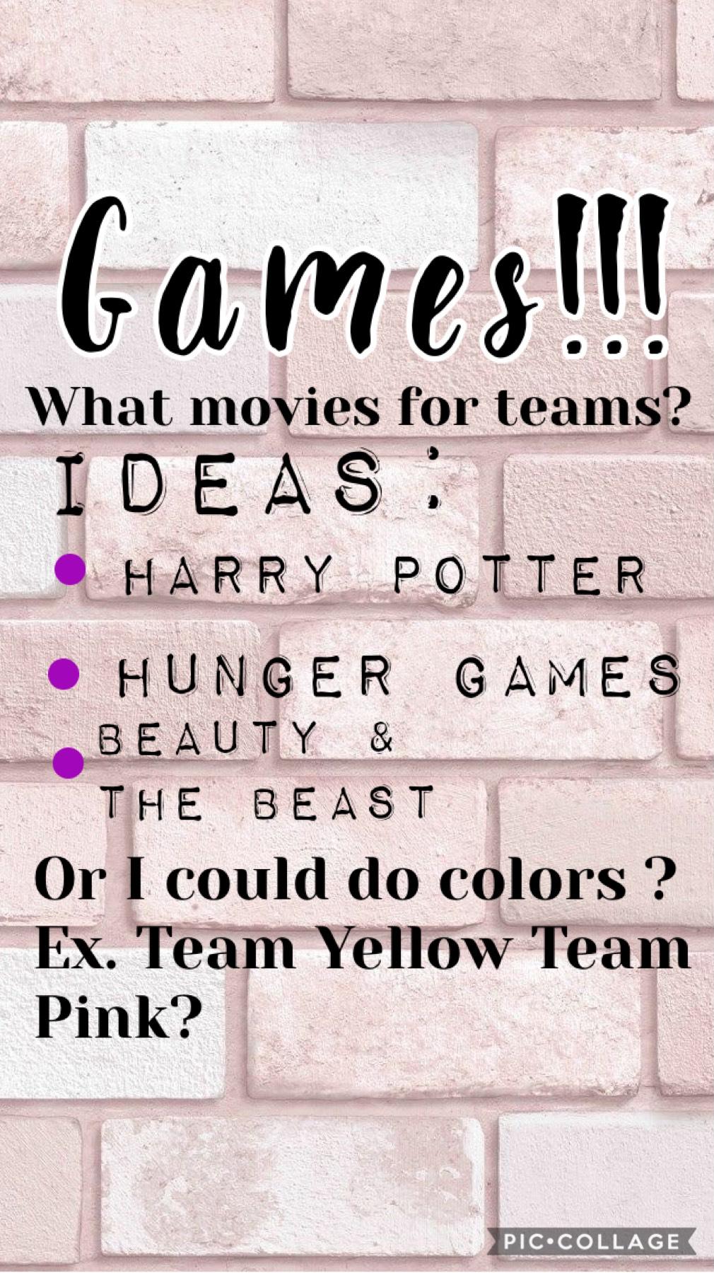 🎨TAP🎨
Comment what movies I should do!! 
Or comment if you like the colors idea better! If you like the colors comment 4 of your favorite colors!