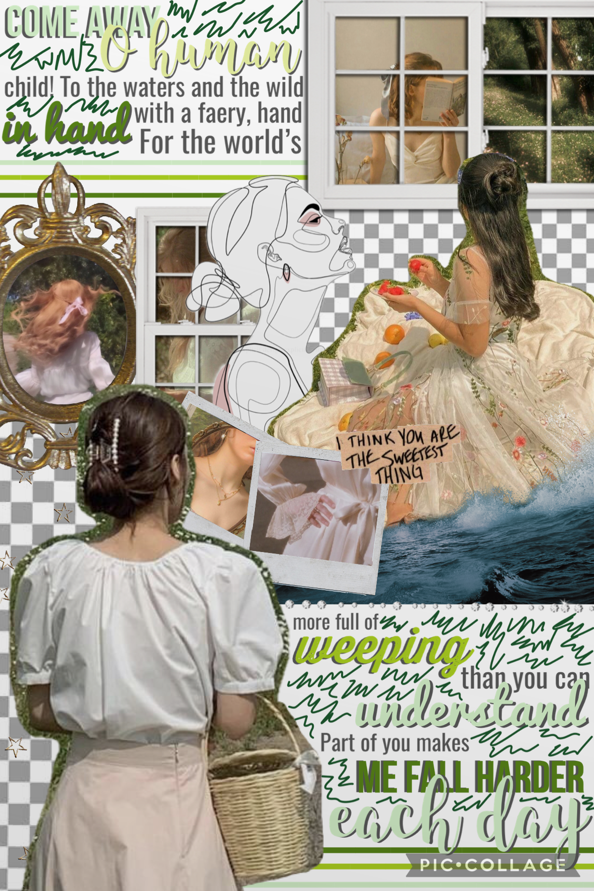  🎀17/3/21🎀
I tried to do an ethereal theme, but it turned out to be cottagecore 😅 Anyone notice that PC is going downhill? I’ve lost a bit of interest in making collages, but idk. Lmk if you feel the same. QOTD: What are some emojis that you will never us