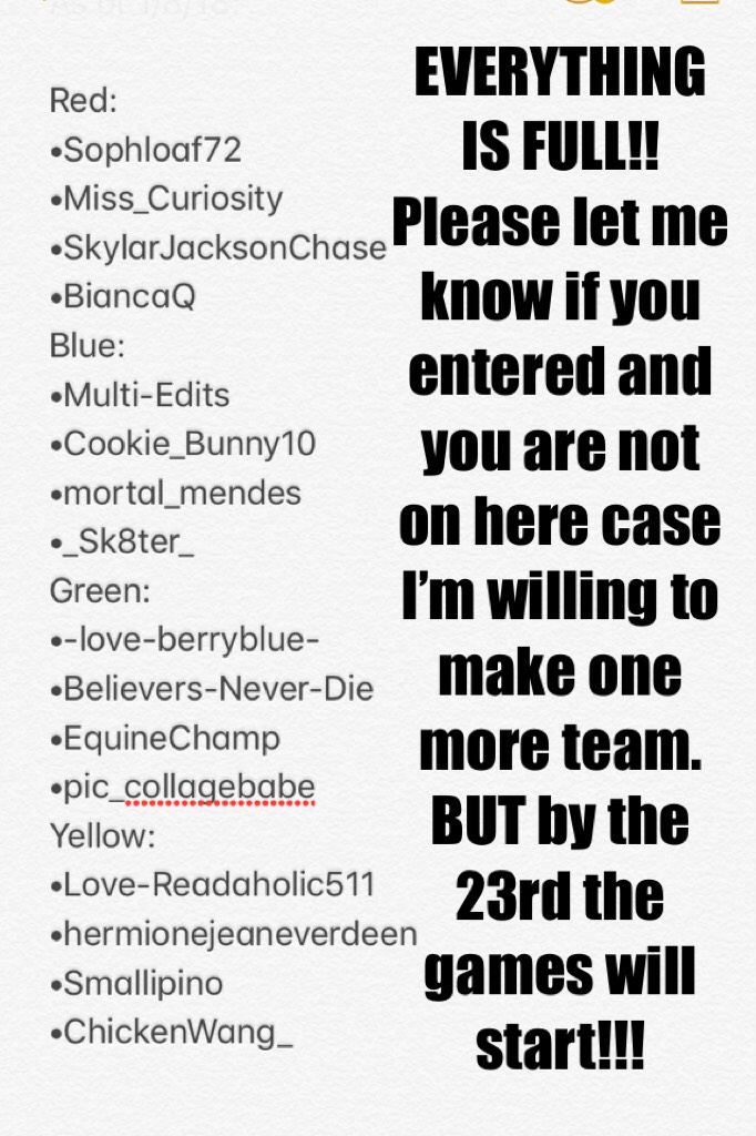 I will make a purple team ONLY if you want to be in it by the 23rd OR if I forgot to add you in. If that’s the case I am so sorry... also a repost on what the games are about if anyone needs a reminder in the remixes!!! 