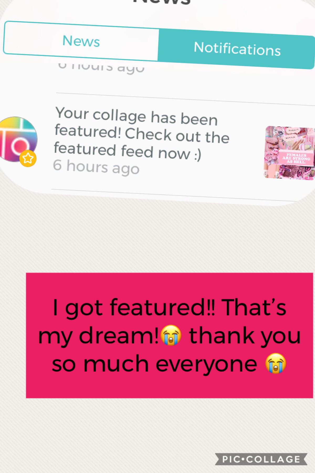 I got featured!! That’s my dream!😭 thank you so much everyone 😭