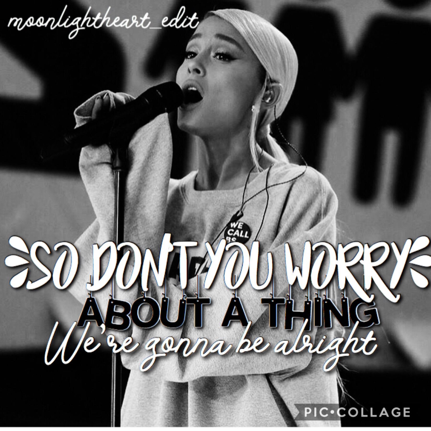 Be alright by Ariana Grande. Luv this song and moonlight as well. QOTD:What’s your favorite song??
Please like and comment
Xoxo, dia