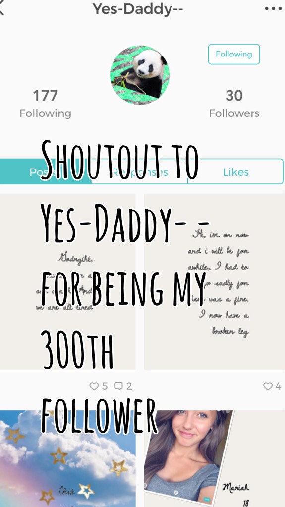 Go follow me  and Yes-Daddy- - 